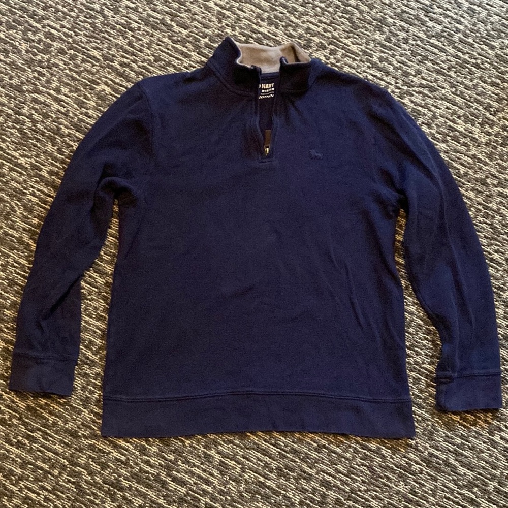 Old Navy Quarter Zip Navy Sweater Men’s Medium